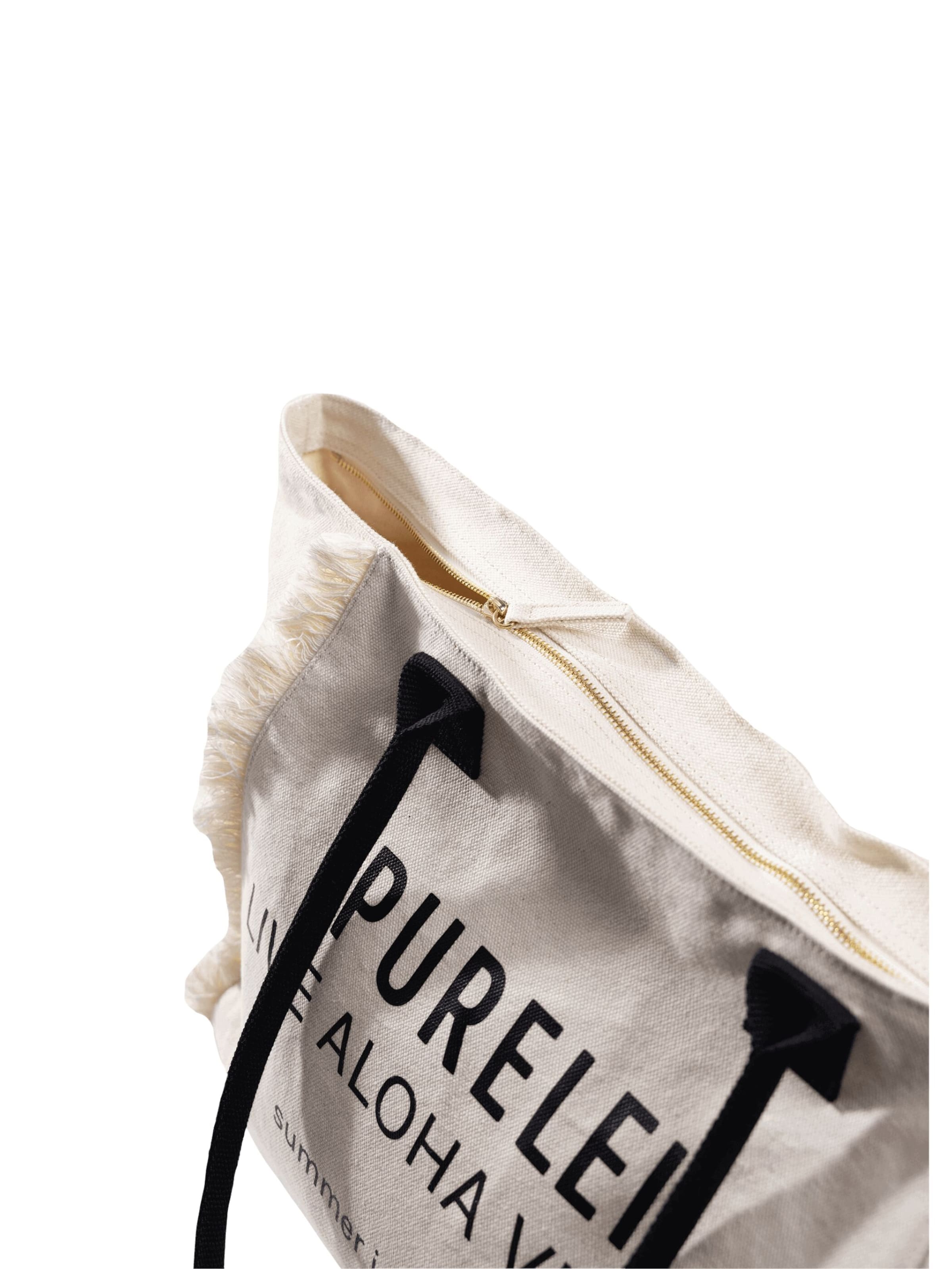 PURELEI Strandtas 'Live Aloha Vibes' in Beige