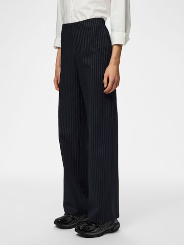 PIECES Wide leg Trousers 'PCBia' in Blue