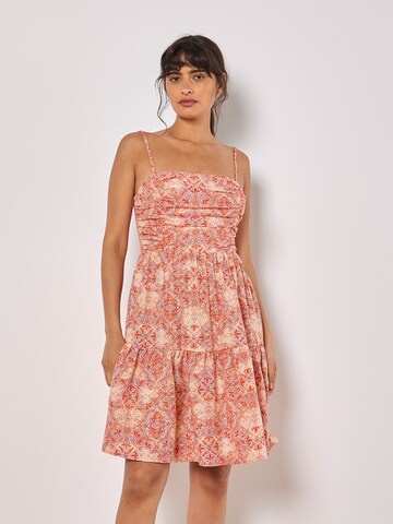 Apricot Kleid in Orange: Vorderseite