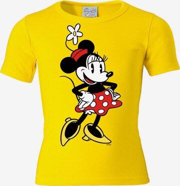 LOGOSHIRT T-Shirt 'Minnie Mouse' in Gelb: predná strana