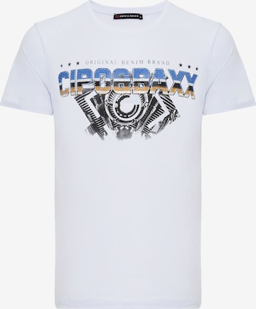 T-Shirt CIPO & BAXX en blanc : devant