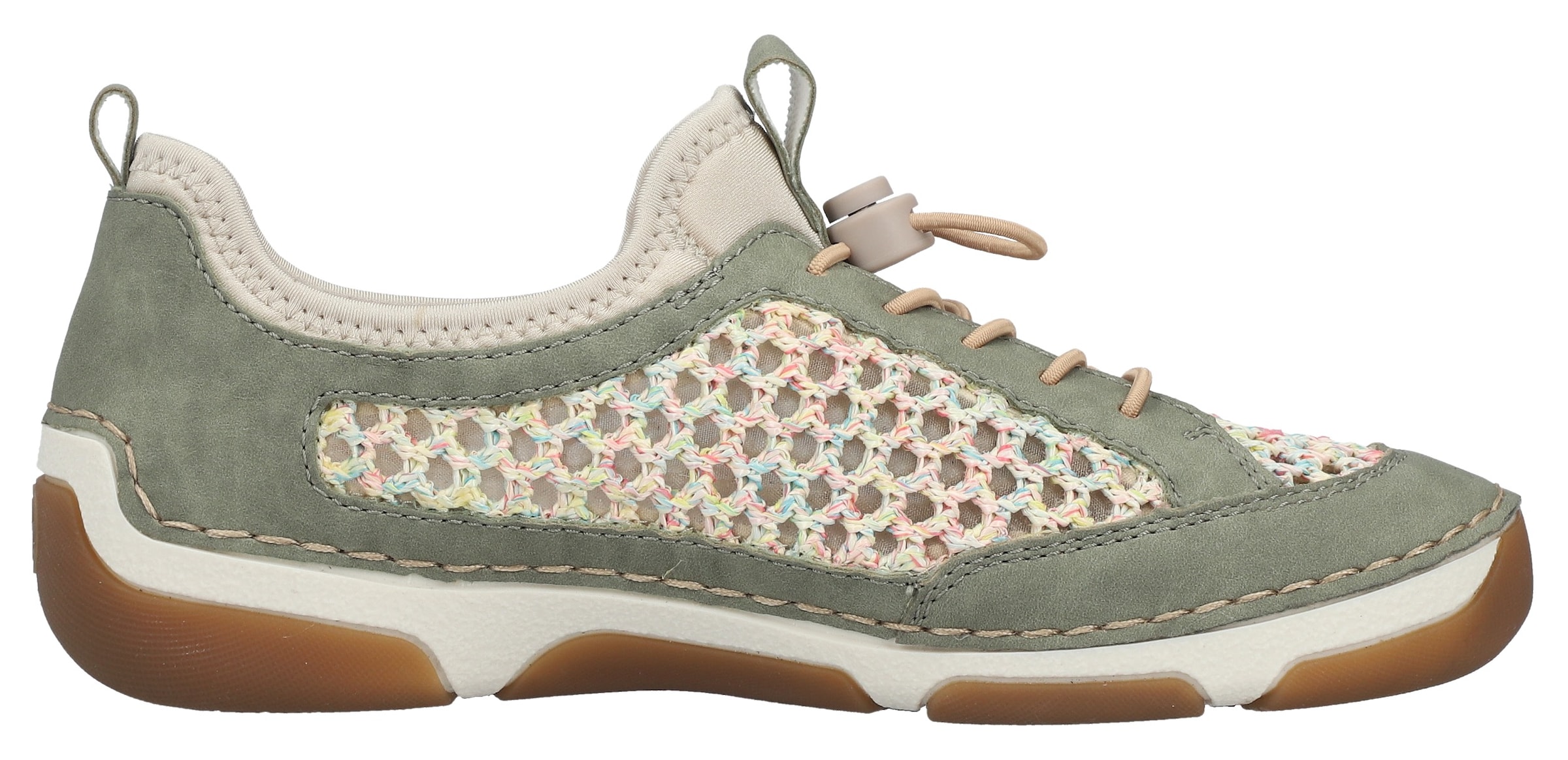 Chaussure de sport à lacets Rieker en vert