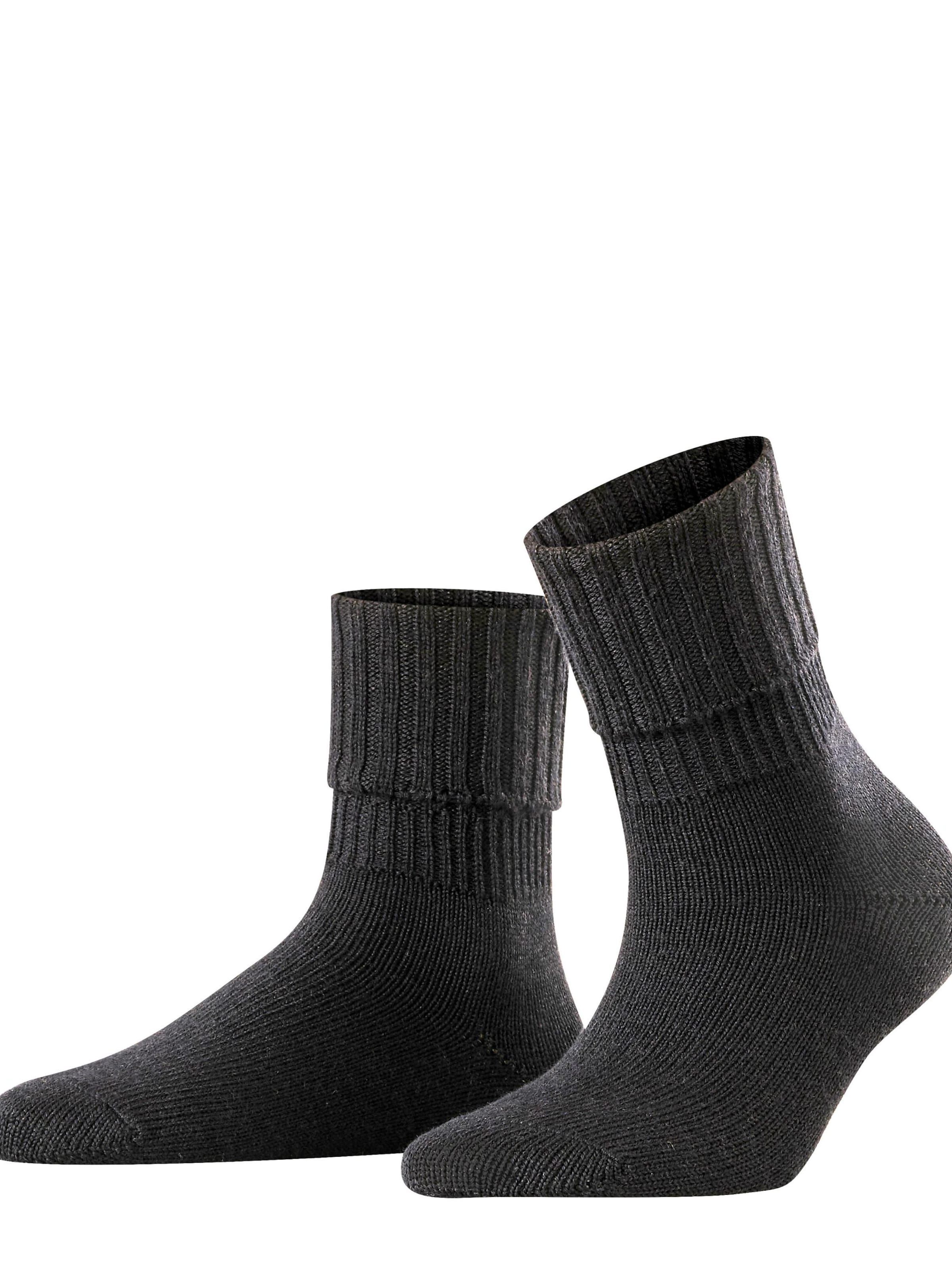 FALKE Socken 'Striggings Rib'‌‌‌ in Schwarz: Vorderseite