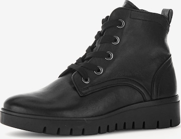 GABOR Lace-Up Boots in Black: front