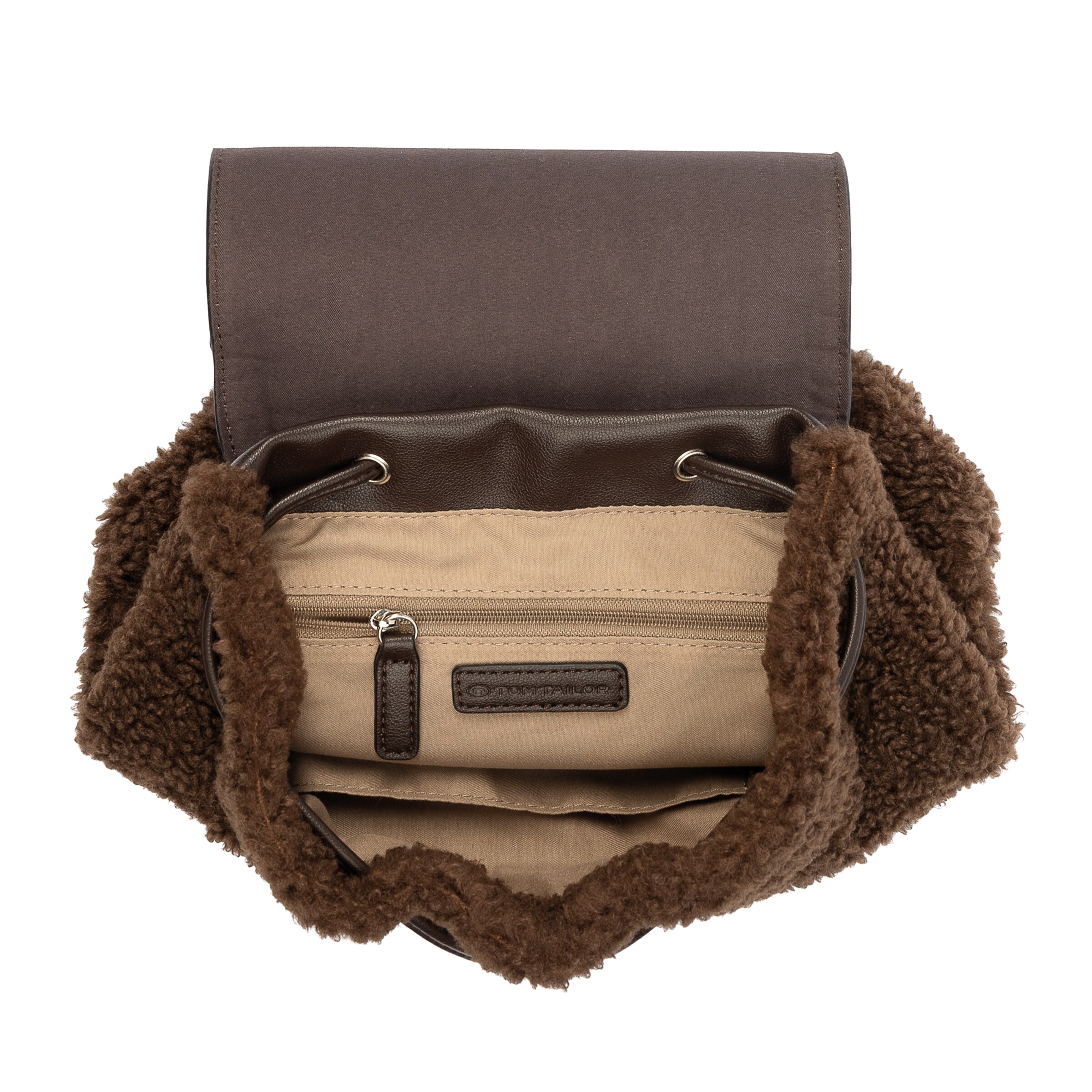 TOM TAILOR Rucksack in Braun