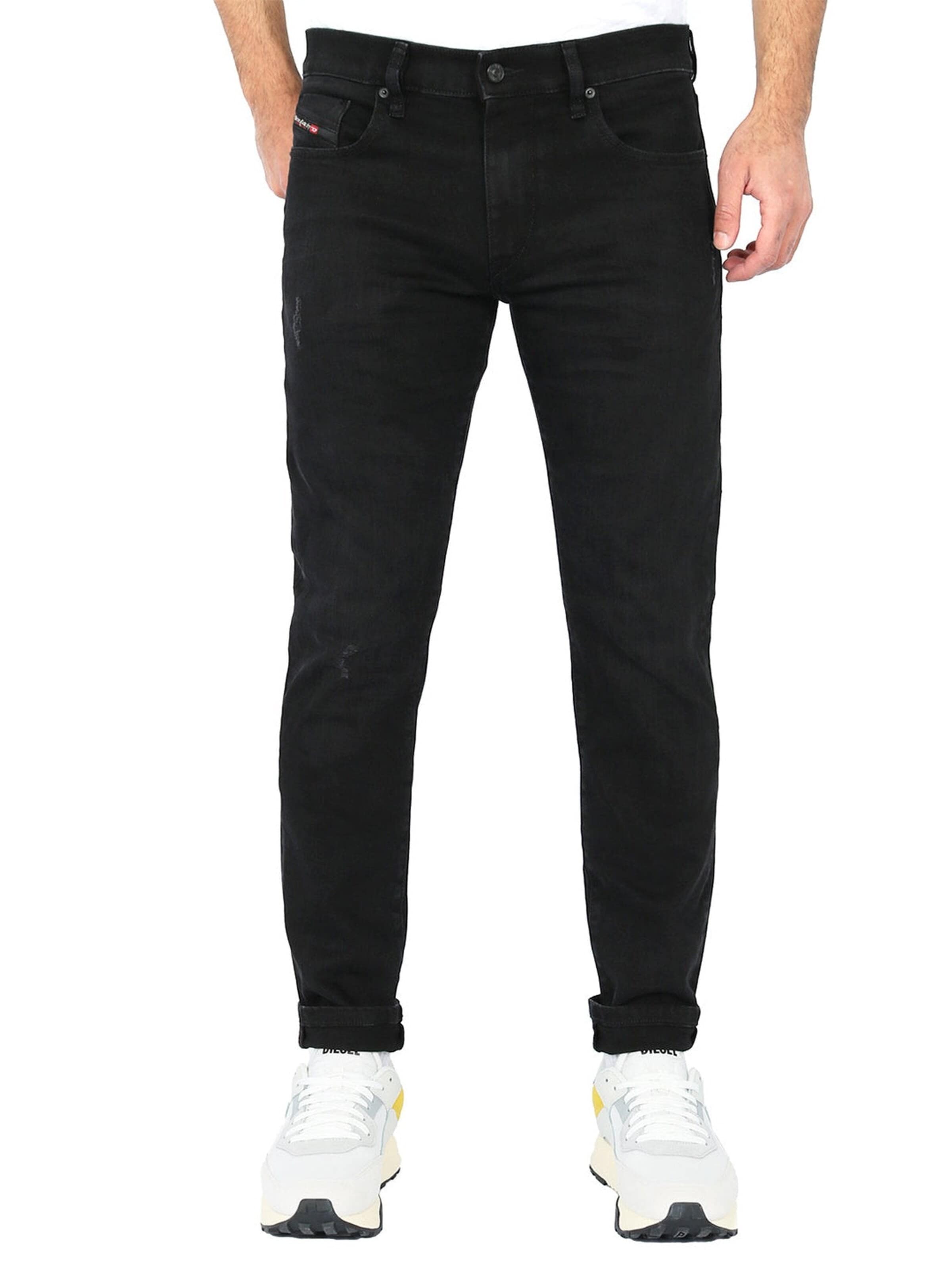 Coupe slim Jean 'D-STRUKT' DIESEL en noir : devant