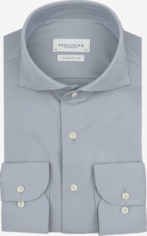Profuomo Hemd 'Japanese Knitted' in Blau: Vorderseite