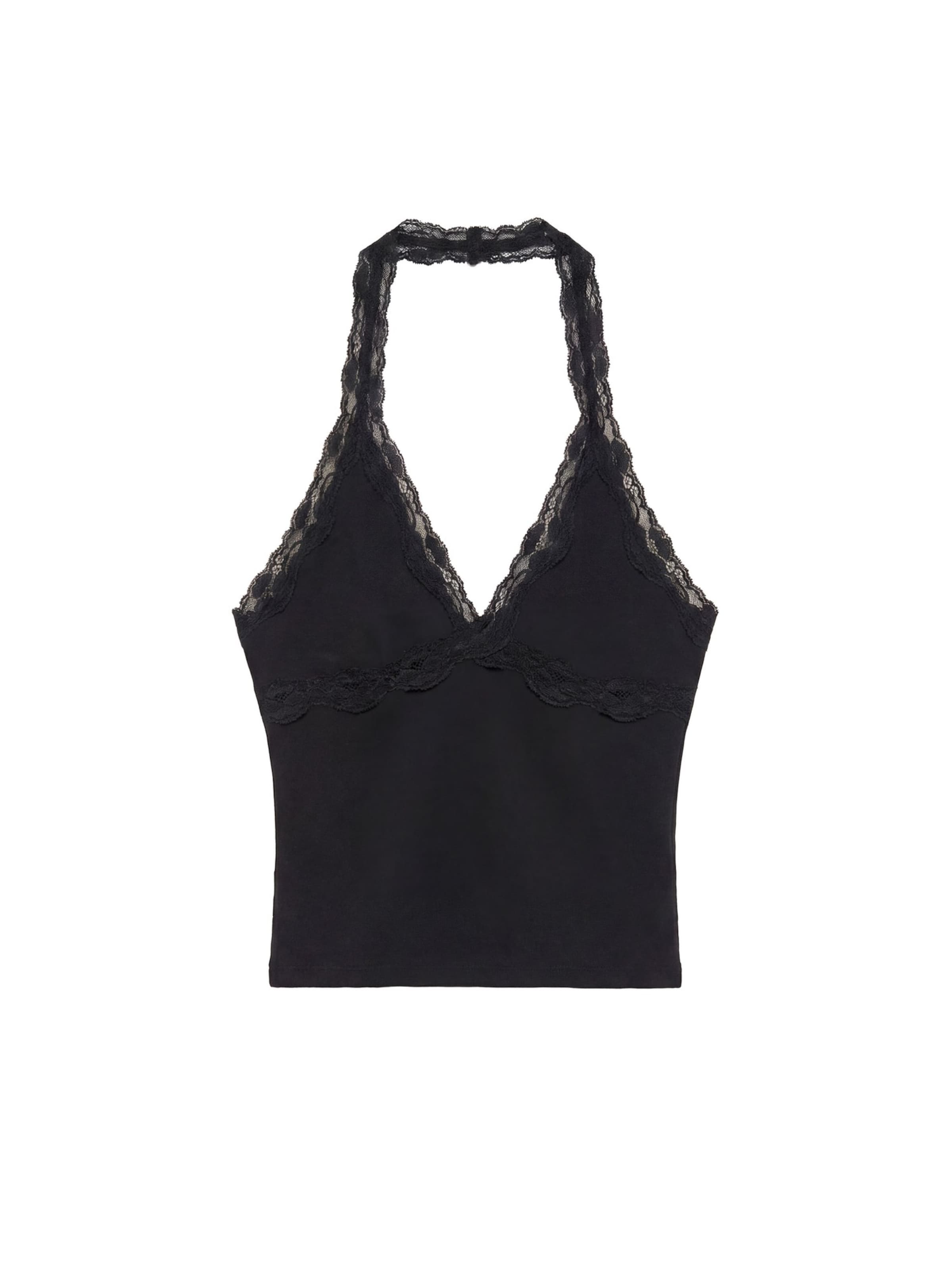Pull&Bear Top – černá: přední strana