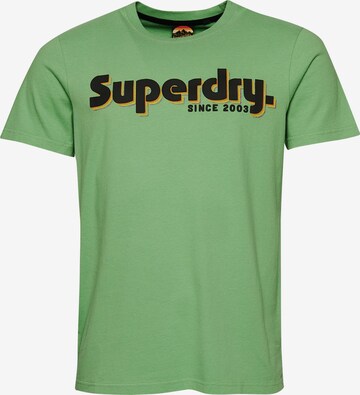 T-Shirt 'Terrain' Superdry en vert : devant