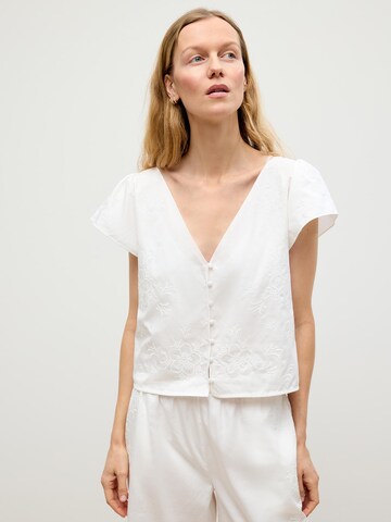 Camicia da donna di ABOUT YOU x Marie von Behrens in bianco: frontale