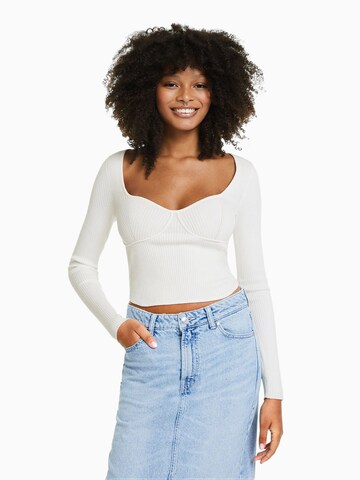 Bershka Pullover in Beige: Vorderseite