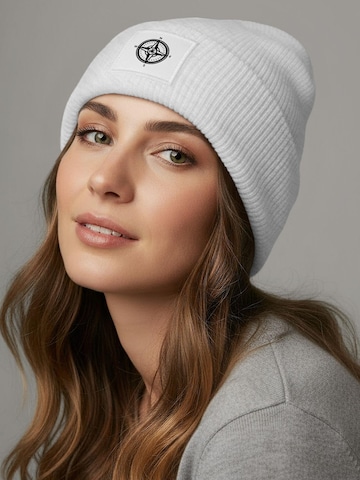 Neverless Mütze 'Kompass' in Grau