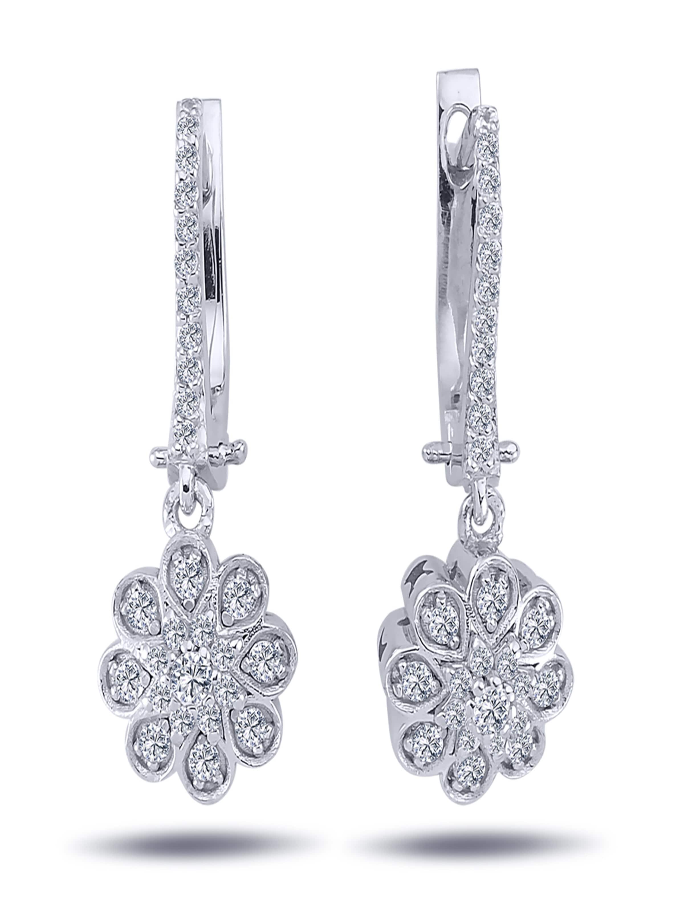 EinStein Diamant Earrings in Silver: front