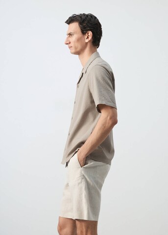 MANGO MAN Regular Fit Hemd 'Muzza' in Beige