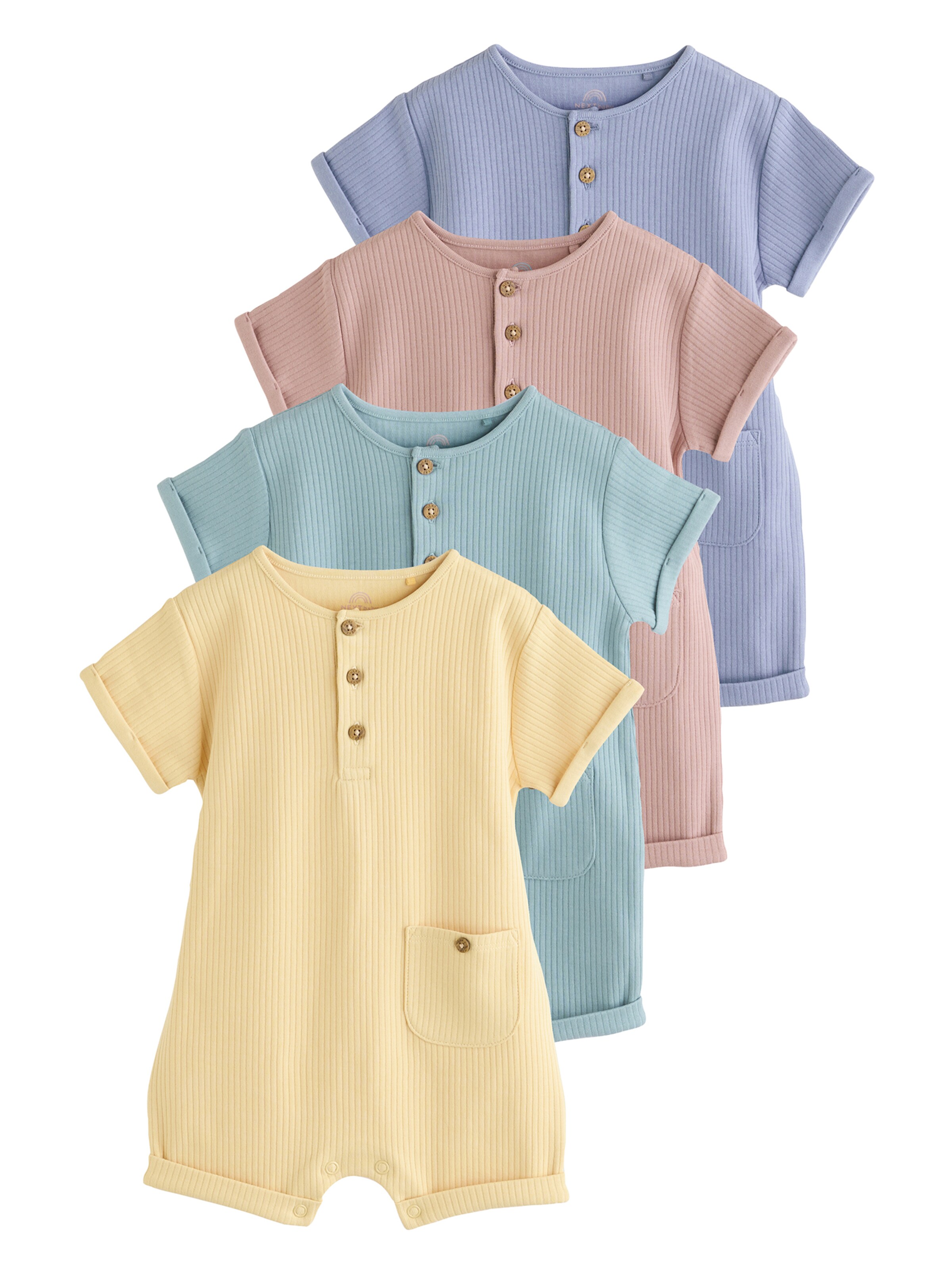 Next Бебешки гащеризони/боди в пъстро: отпред