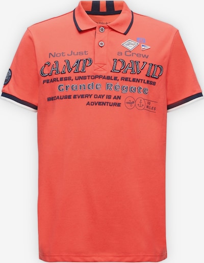 CAMP DAVID Poloshirt 'French Coast I' in S in navy / hellrot / weiß, Produktansicht