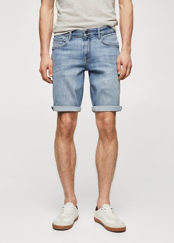 MANGO MAN Slimfit Shorts in Blau: predná strana