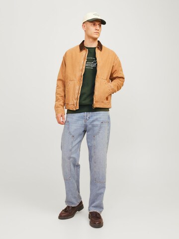 JACK & JONES Mikina 'JJFERRIS' – zelená