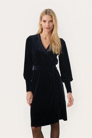Part Two Jurk 'Vanilla' in Blauw: voorkant