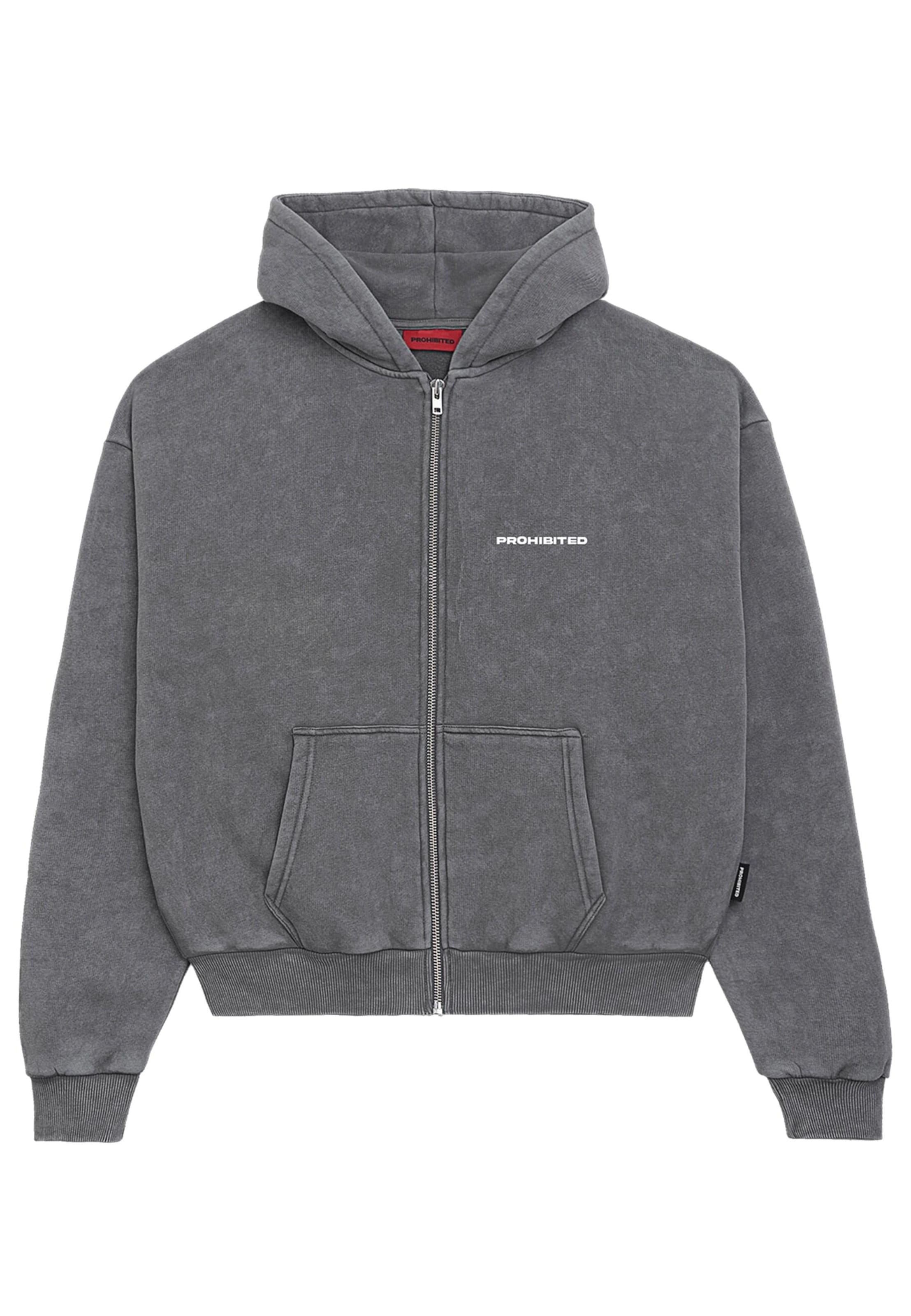 Prohibited Mikina – šedá: přední strana