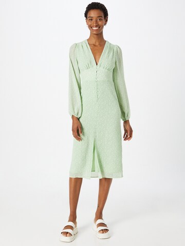 Gina Tricot Skjortklänning 'Mindy' i grön: framsida
