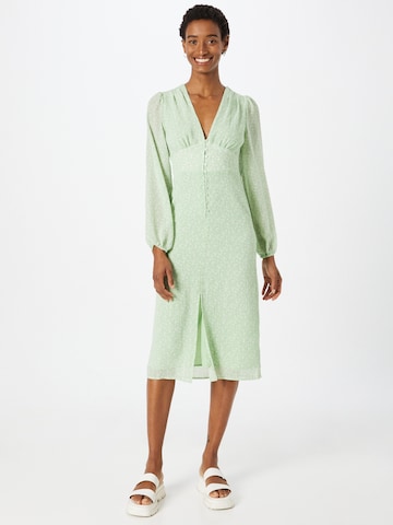 Gina Tricot Košeľové šaty 'Mindy' - Zelená: predná strana