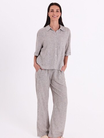Freequent Regular Broek 'FQLava-stripe Coffee bean' in Bruin
