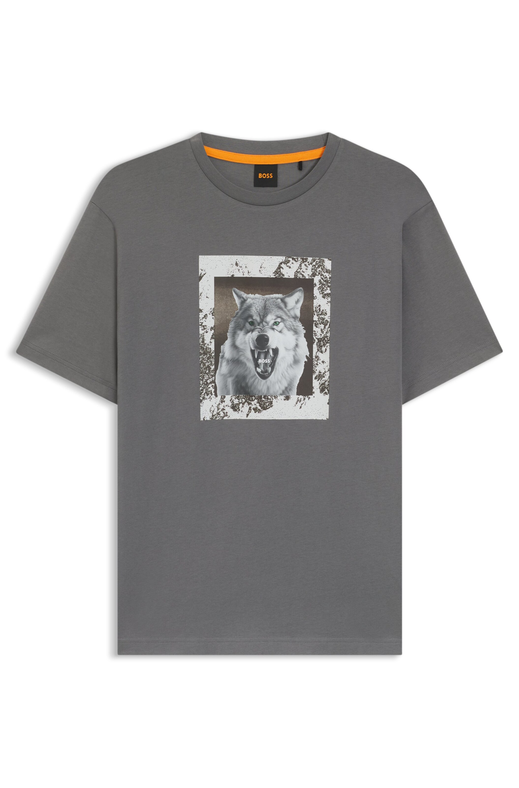 BOSS Shirt 'Te_lupo' in Grey: front