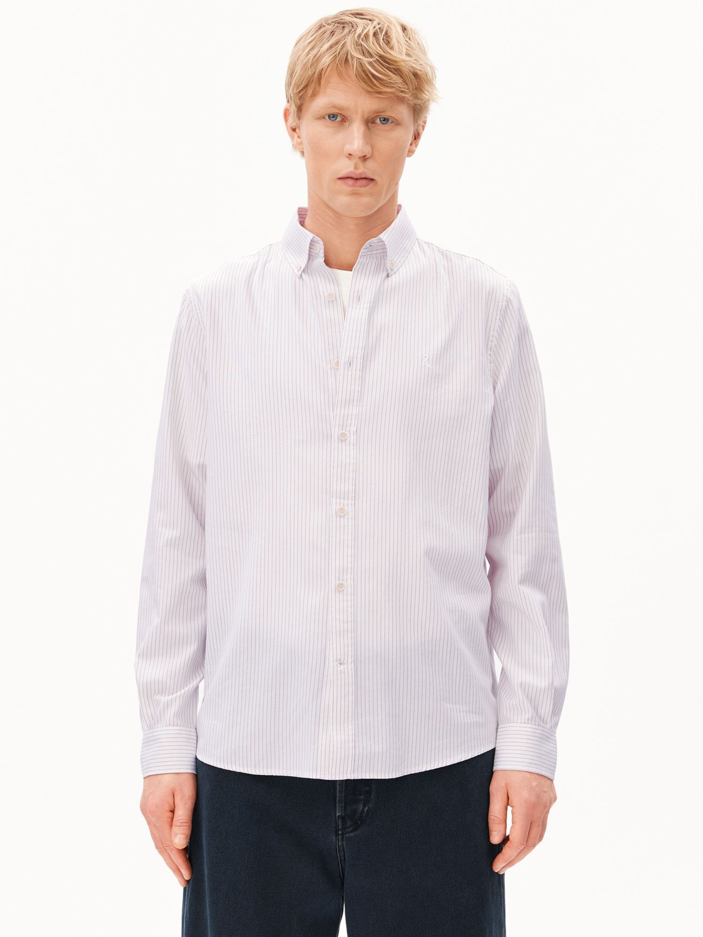 ARMEDANGELS Overhemd in Beige: voorkant