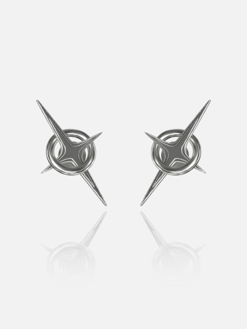 warpedsense Earrings 'Stars' in Silver: front