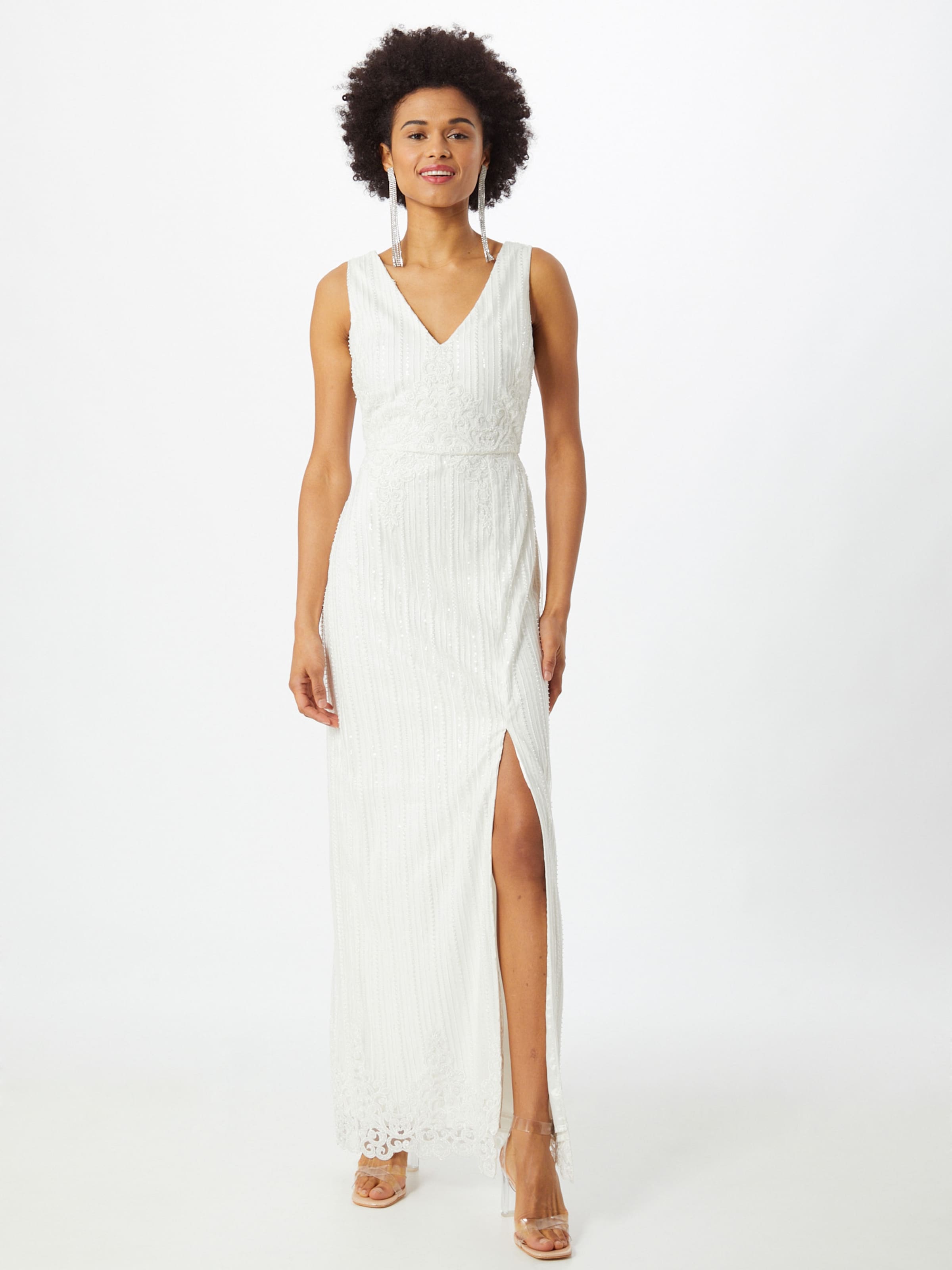 Chi Chi London Evening Dress 'Anna' in White ABOUT YOU
