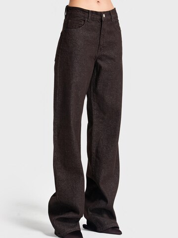 IT'S BASIC Regular Jeans 'Straight High Rise Jeans - Espresso' in Bruin