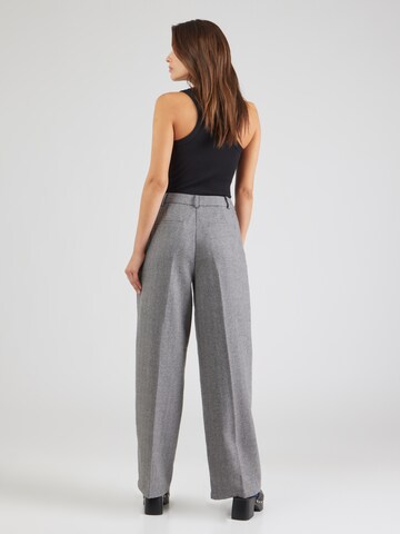 modström Wide leg Pleat-Front Pants 'Lissie' in Grey