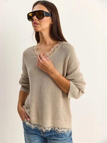Pull-over Bianco Lucci en beige