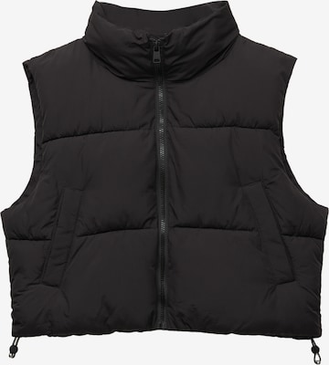 Pull&BearPrsluk - crna boja: prednji dio