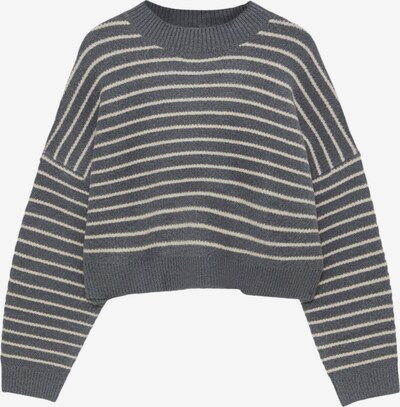 Pull&Bear Pullover in ecru / taubenblau / weiß, Produktansicht