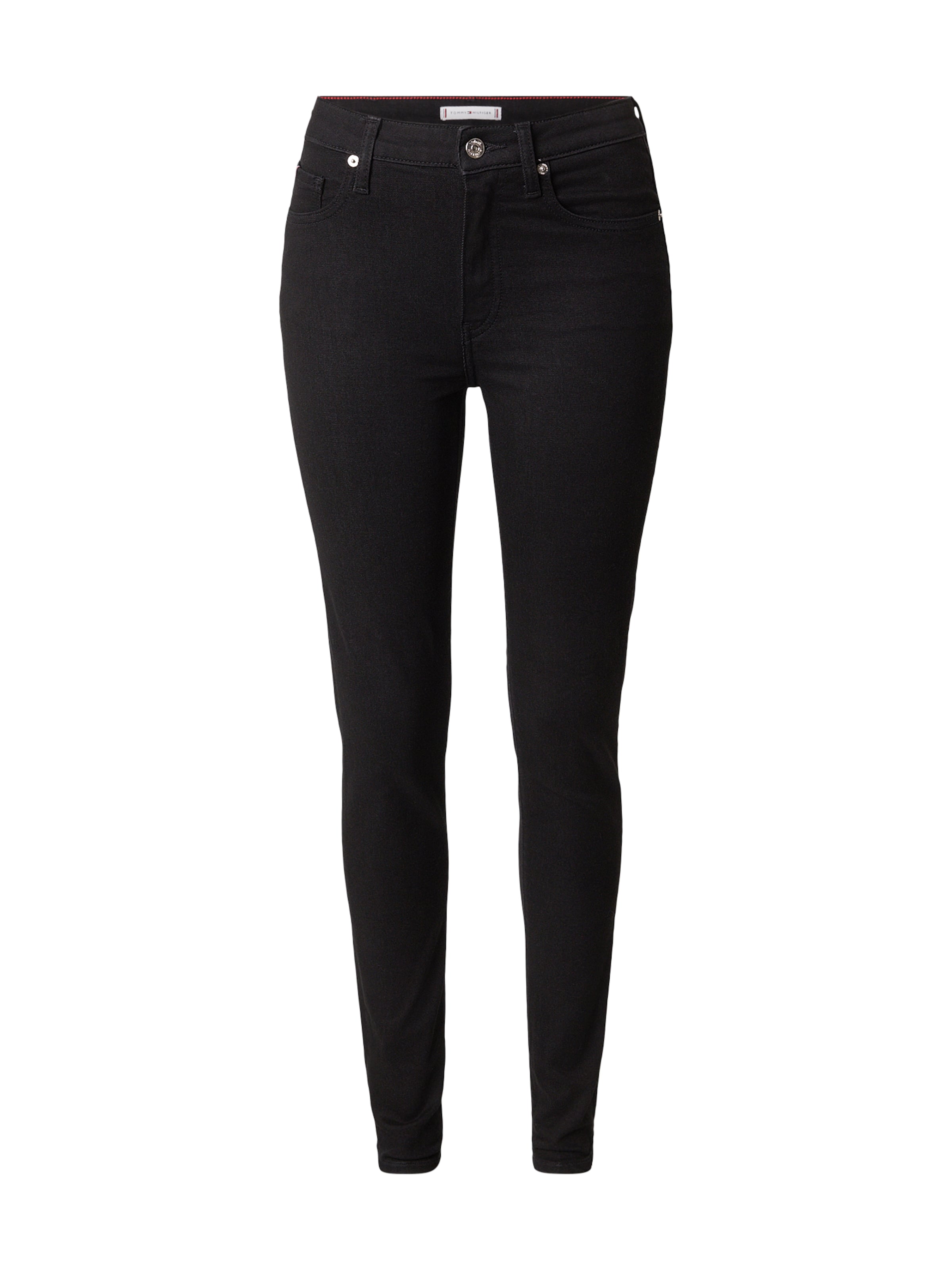 TOMMY HILFIGER Skinny Jeans in Zwart: voorkant
