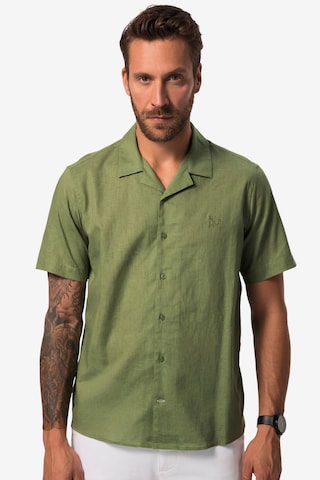 JP1880 Comfort fit Button Up Shirt in Green: front