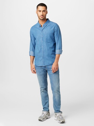 ABOUT YOU Regular fit Button Up Shirt 'Ivan' in Blue