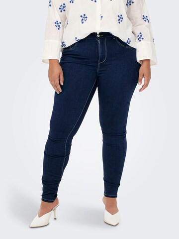 ONLY Carmakoma Skinny Broek in Blauw: voorkant