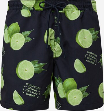 s.Oliver Board Shorts in Black: front