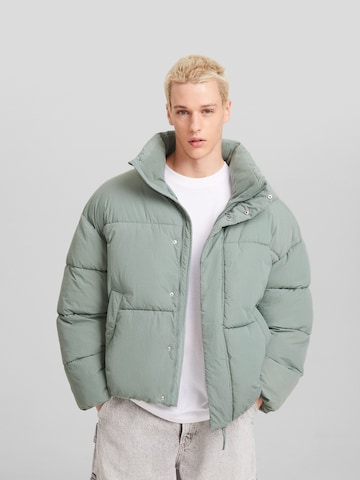 Veste mi-saison Bershka en vert : devant