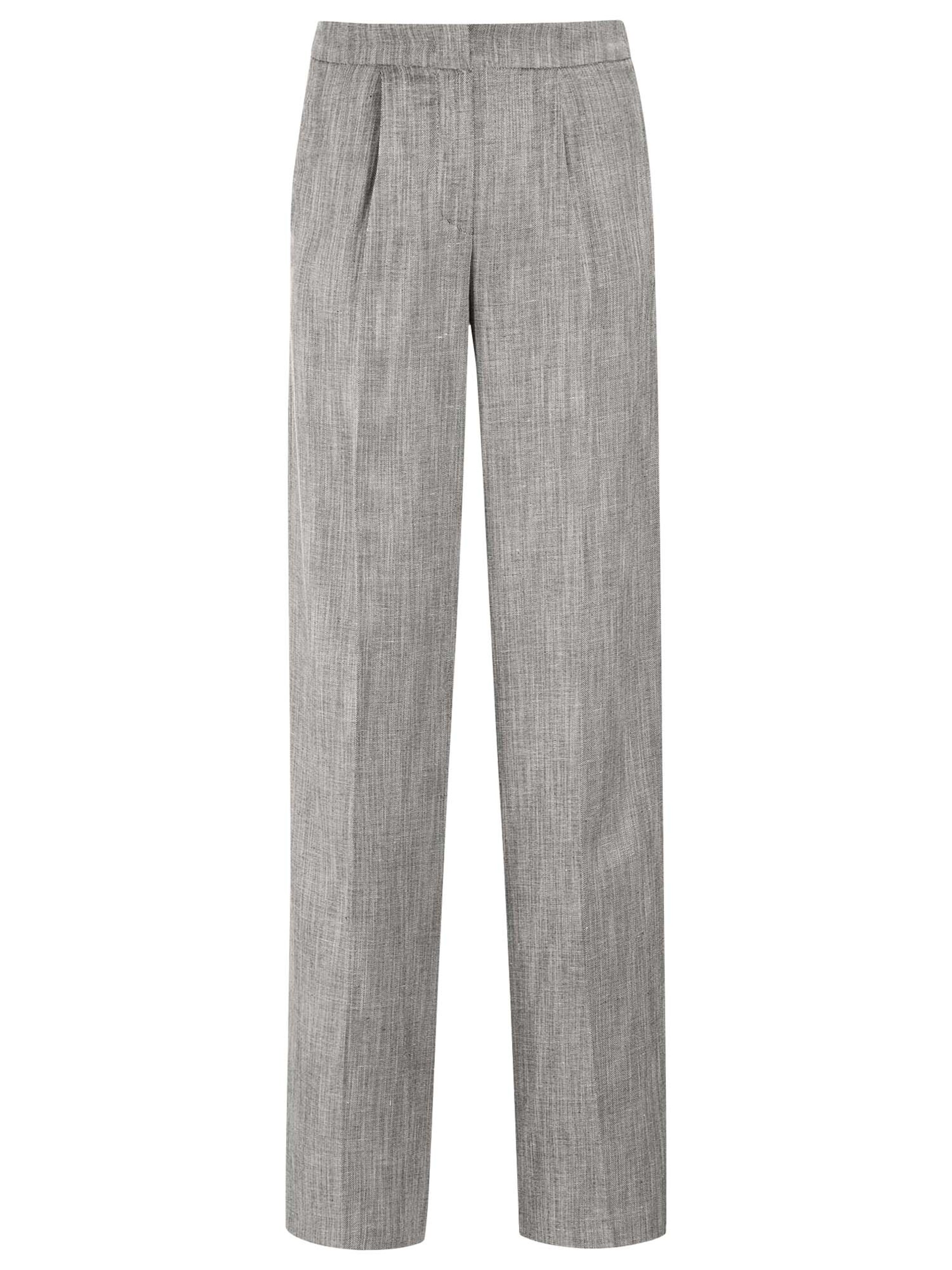 MADELEINE Pantalon à plis en gris / blanc cassé, Vue avec produit