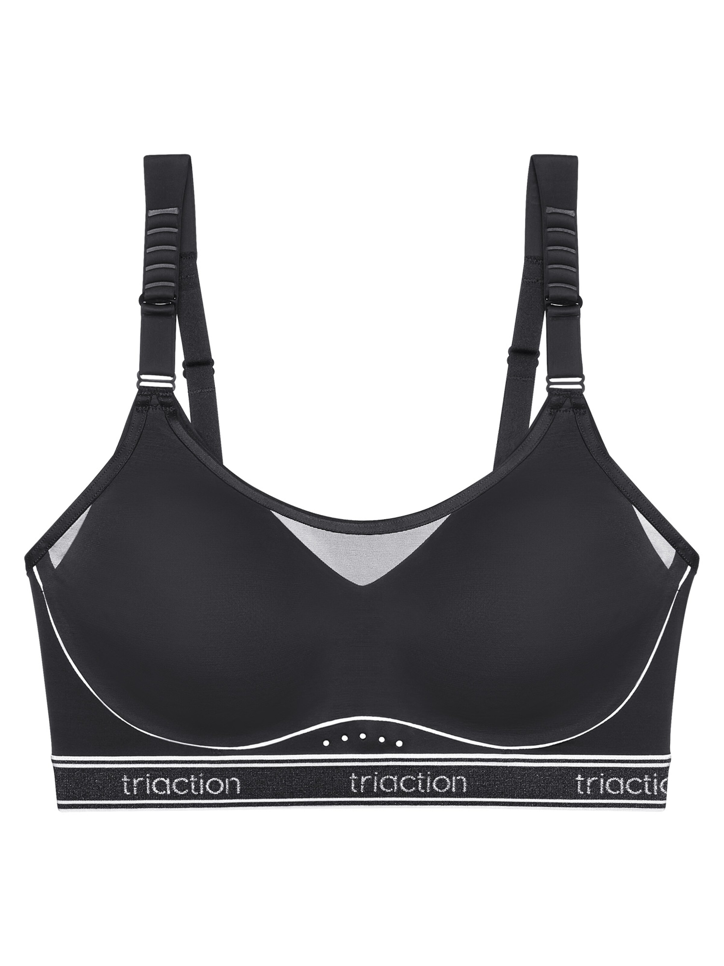 Triumph Triaction Bralette Bra 'Cardio Breeze' in Black: front