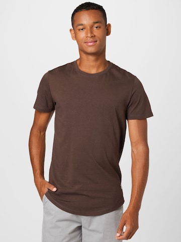 JACK & JONES Regular fit Shirt in Bruin: voorkant