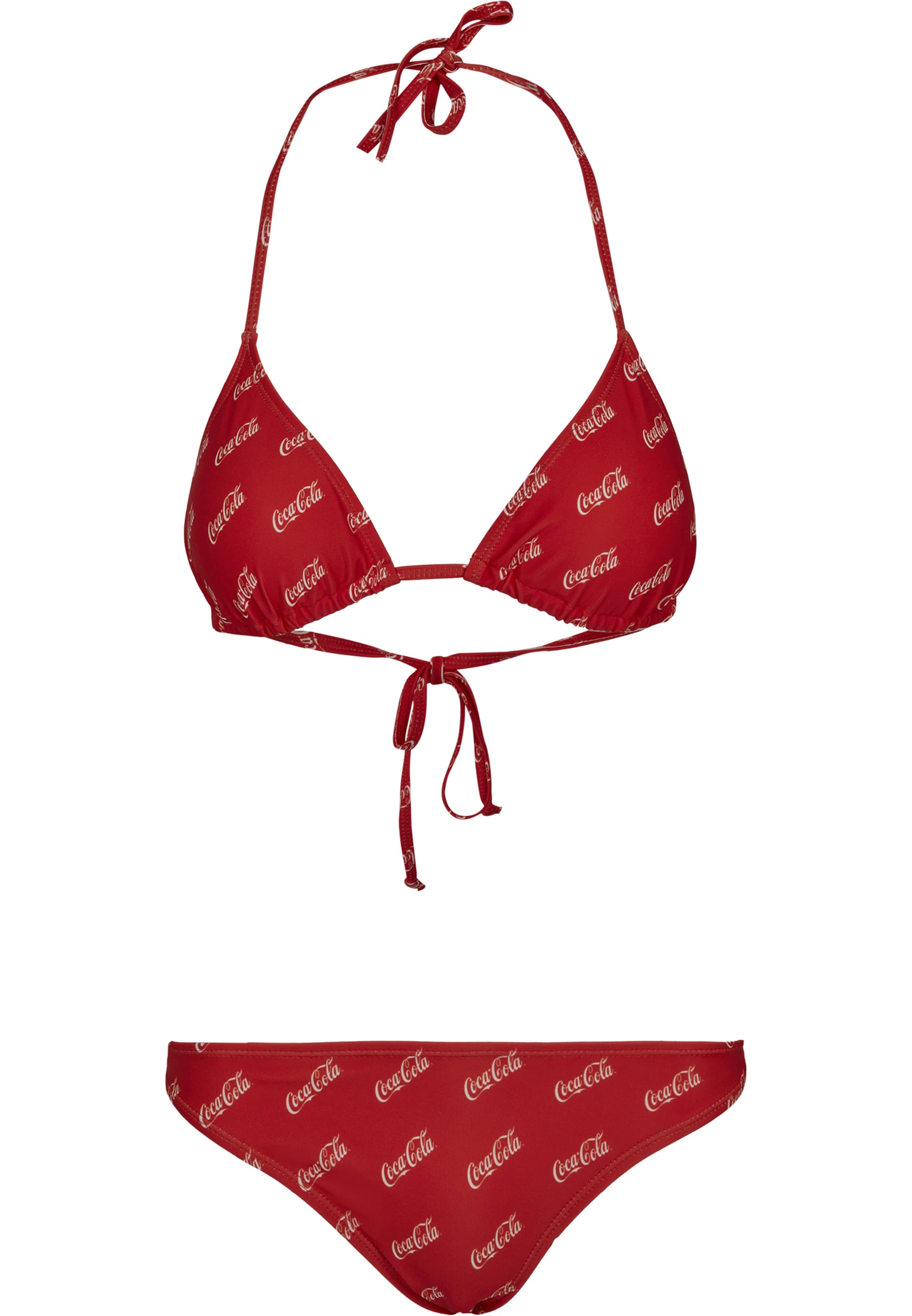 Merchcode Triangel Bikini 'Coca Cola' in Rot: Vorderseite