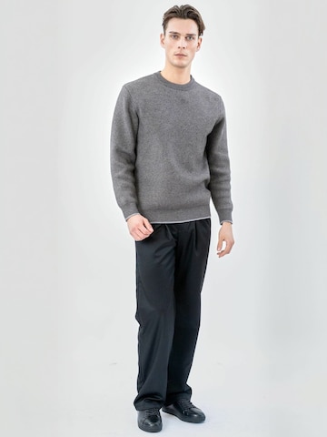 TEESHOPPEN Trui ' Crewneck ' in Grijs: voorkant
