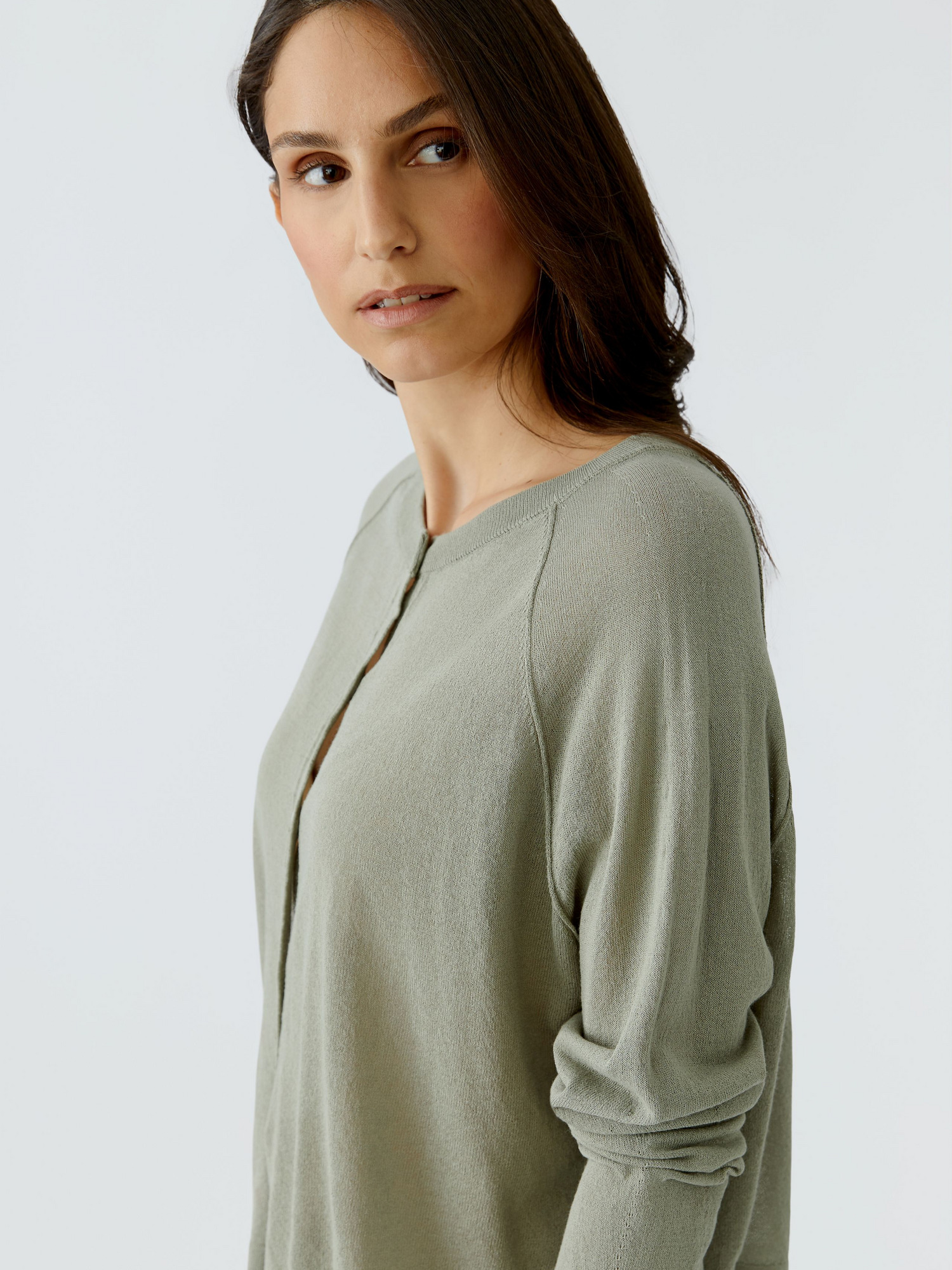 OUI Strickjacke in Grün