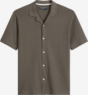 Marc O'Polo Button Up Shirt in Brown: front