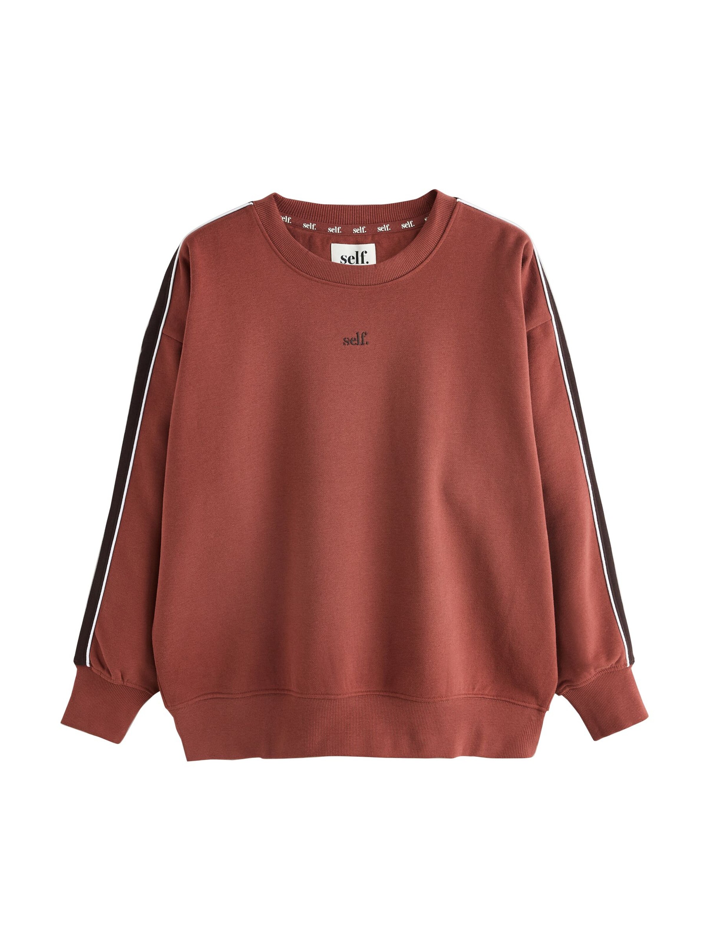Sweat-shirt self. en marron : devant